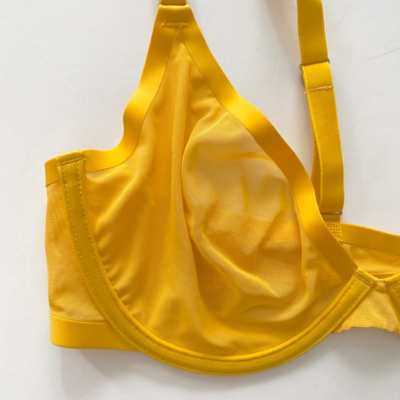 CUUP plunge mesh bra in marigold - Picture 4 of 8
